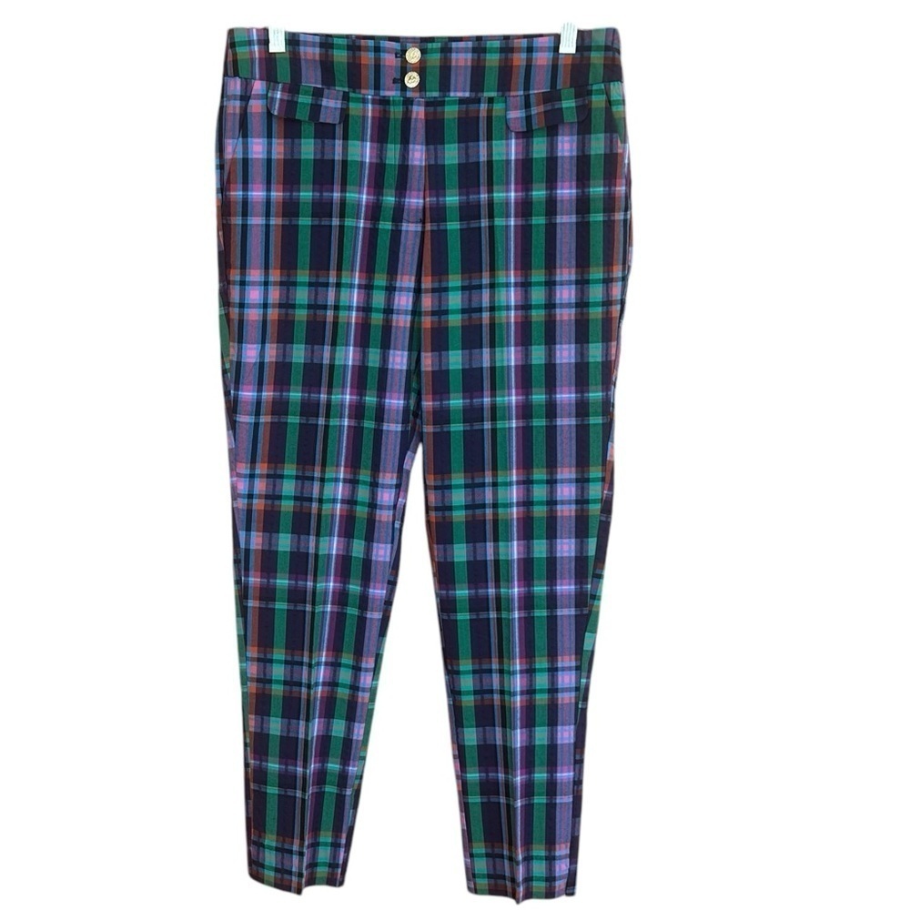 Ann Klein Multi-Color Preppy Cotton Pants, 4